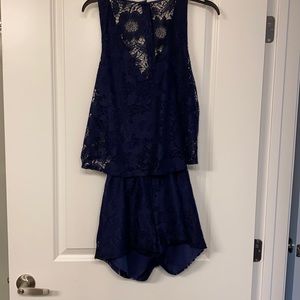 Navy Romper